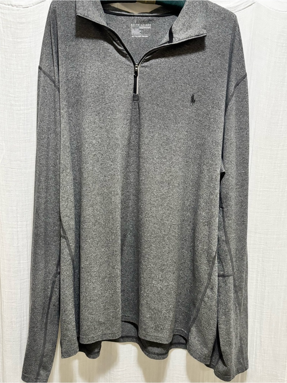 Polo Ralph Lauren Performance Men's Gray 1/4 Zip Mock Neck Top XXL